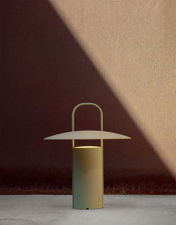 Audo Copenhagen Ray Table Lamp Portable Matt dusty green
