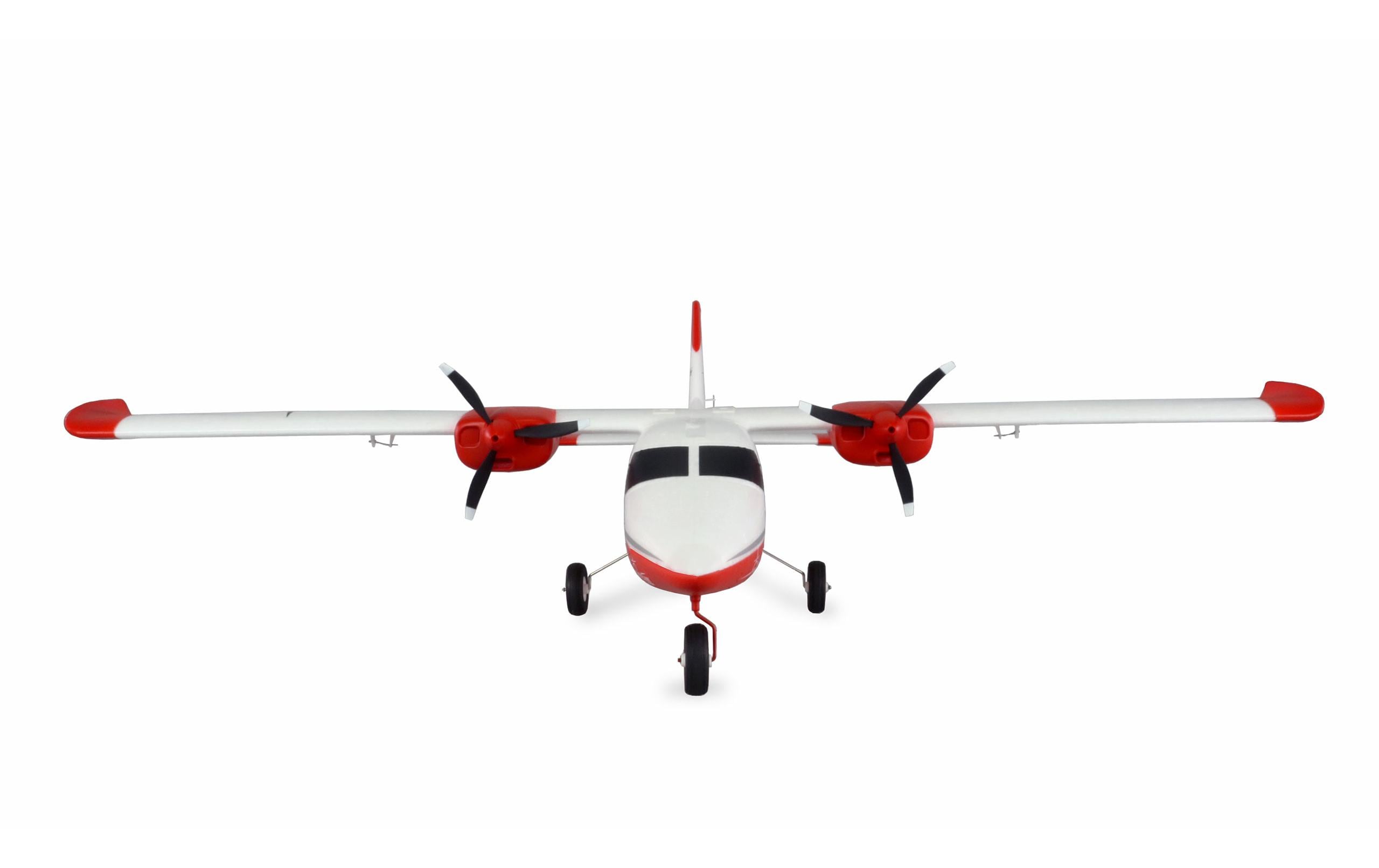 Motorflugzeug P68 Hochdecker 850 mm Rot, PNP<br>Zweimotoriges Trainer-Flugmodell