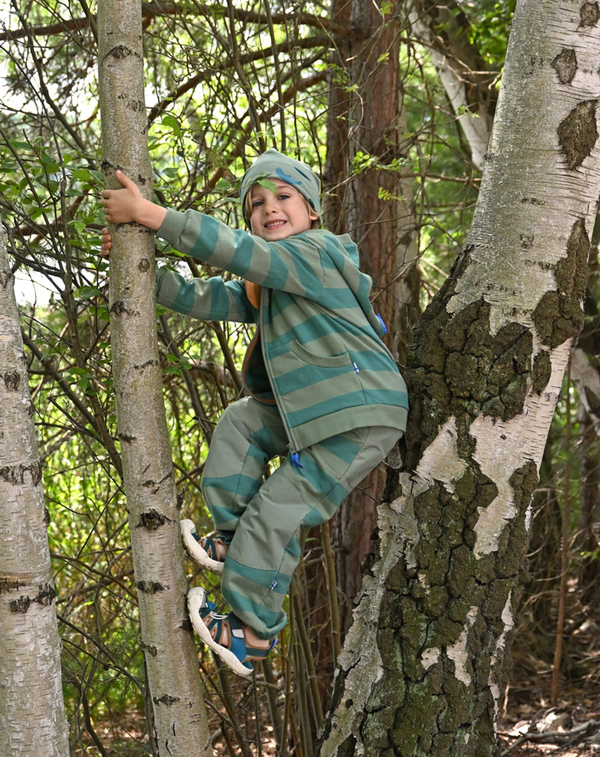 Kapuzen-Sweatjacke LAIVA in jungle/green bay