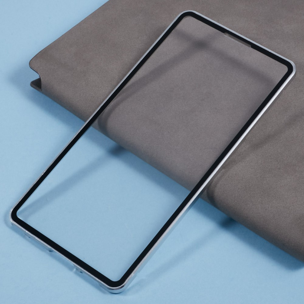Samsung Galaxy S25 Ultra Magnetische Alu Schutzhülle mit Panzer Glas Backcover   Display- / Kameraschutz (Magnet-Technologie) - Silber