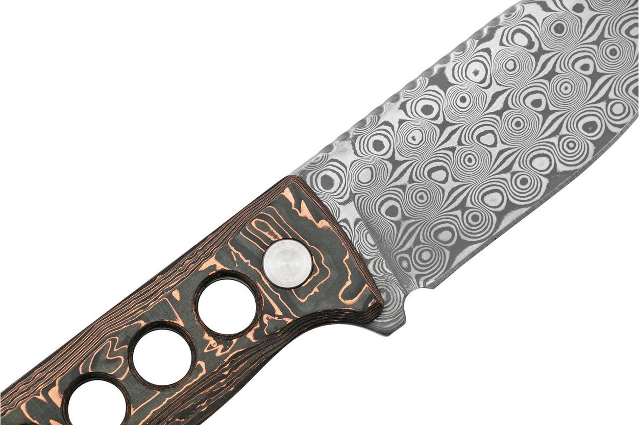QSP Knife Canary QS141-F Damascus, Copper Foil Carbon Fibre, nekmes