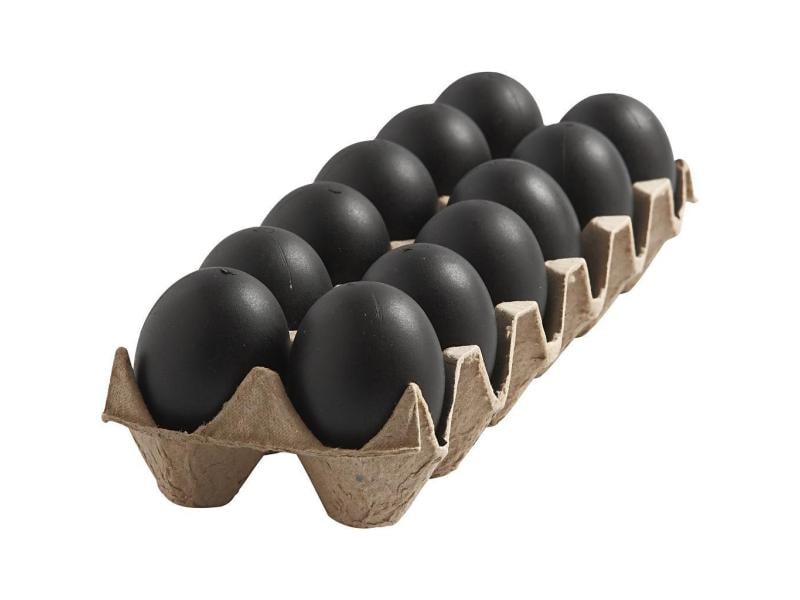 Creativ Company Ostereier 12 Stück, Schwarz Ostereier schwarz