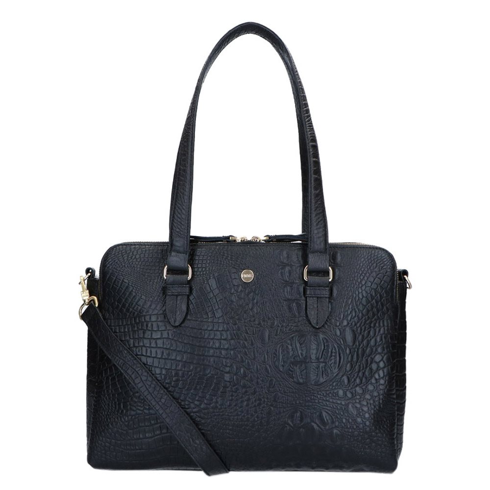 FMME. Charlotte 13.3 Workingbag 3 Pockets Croco black