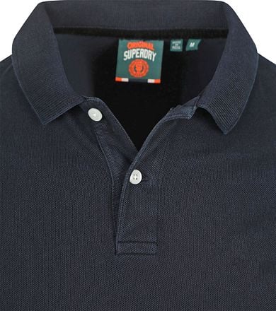 Superdry Polo Destroyed Navy M1110439A-98T kopen