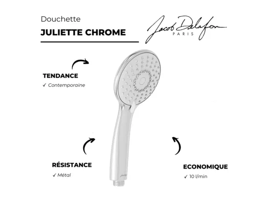 Pommeau de douche JACOB DELAFON Juliette chrome