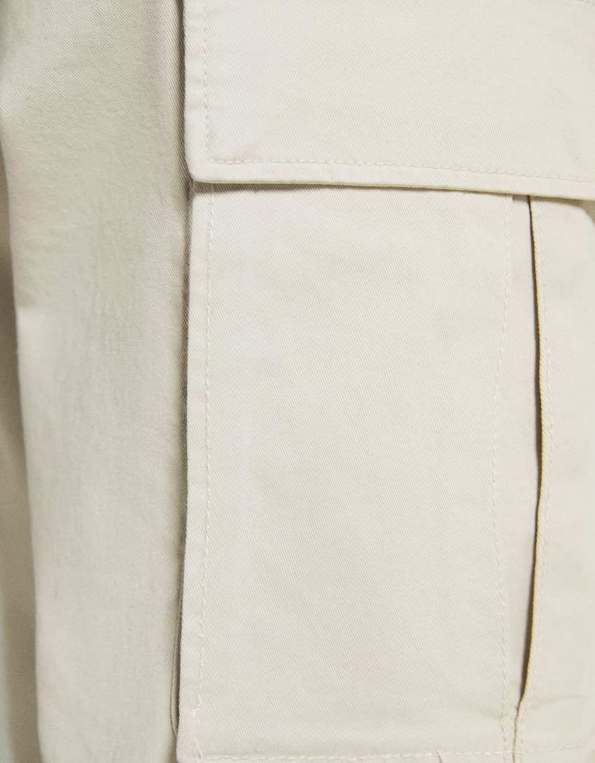 Calças cargo de algodão