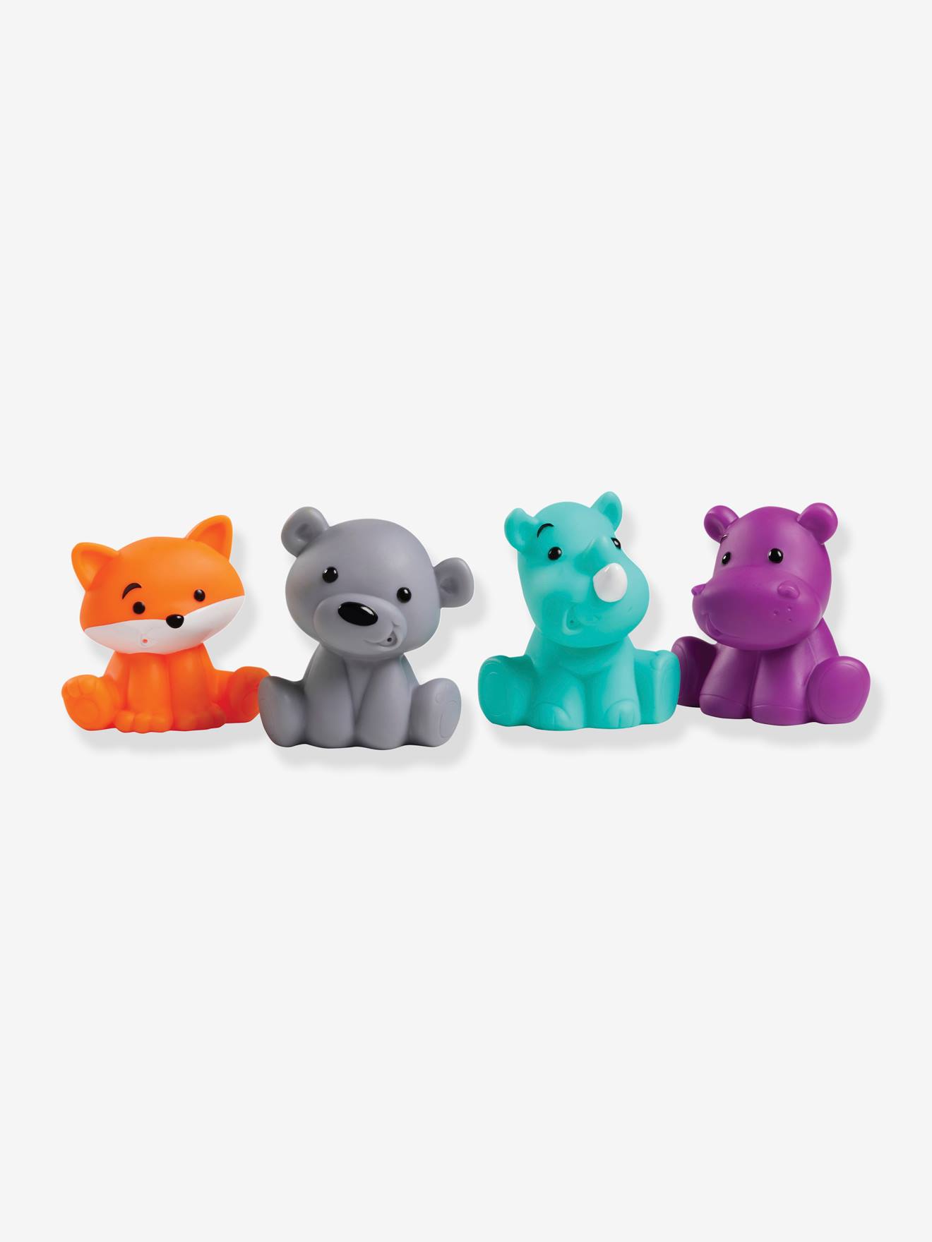 Conjunto sensorial multicolorido Bluebox com 8 bolas, 4 animais e 8 cubos.