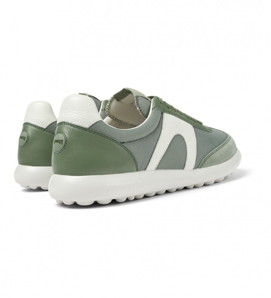Tênis de couro Camper com detalhes em verde (tamanho XLF)