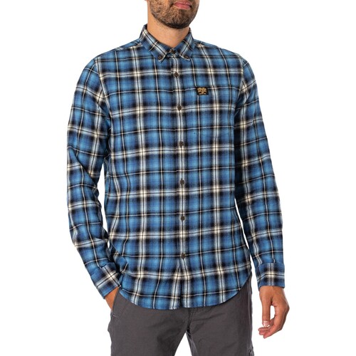 Superdry - Camisa De Leñador De Algodón Azul