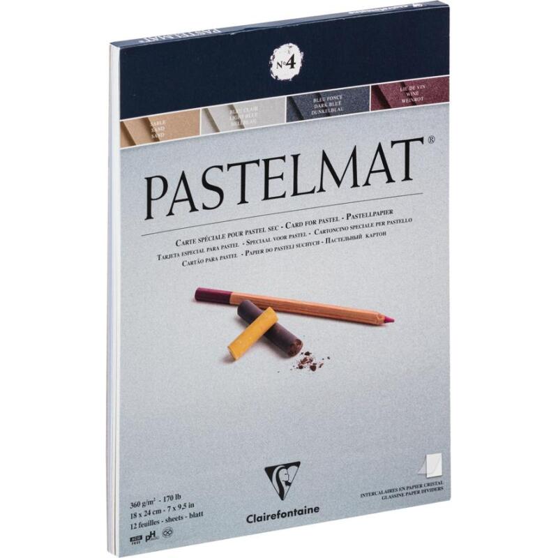 Pastelmat bloc collé 12F 18x24cm 360g
