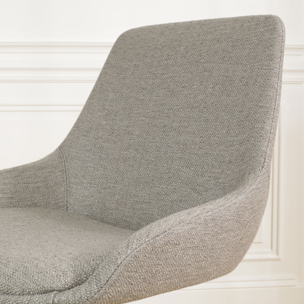 Barkruk Nino-Isa warm grijs - zwart onderstel - 75 cm
