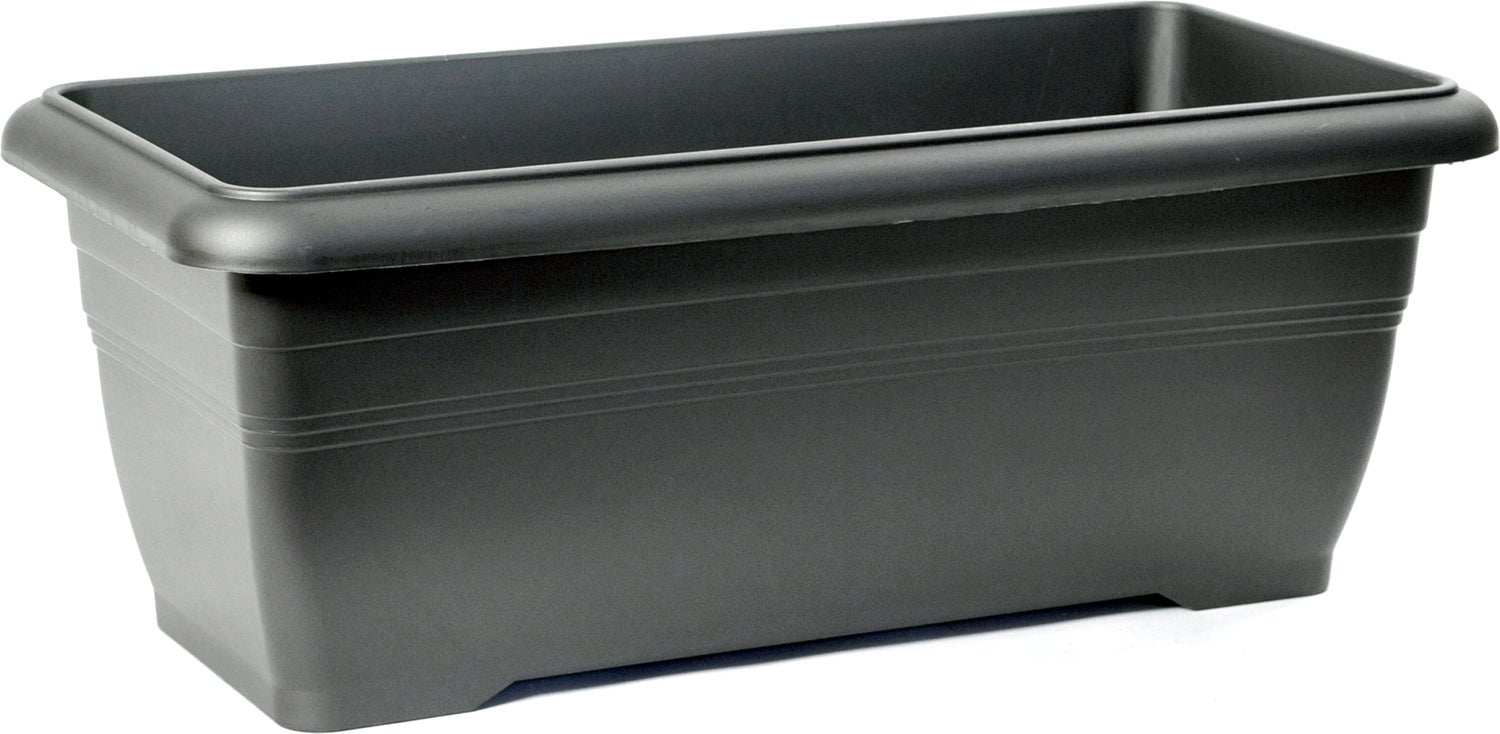 Mega Collections balkonbak Linea zwart 100 x 45 x 35 cm