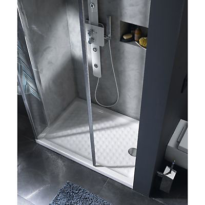 Receveur de douche à poser extra-plat 80 x 120 cm, céramique, blanc, Villeroy & Boch Collection