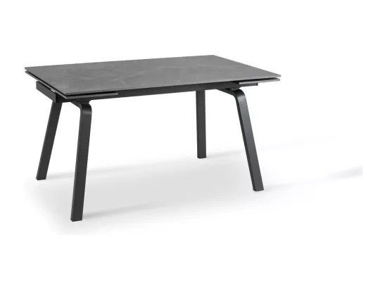 Dylan Table Extensible (140/200 x 80 cm) en Céramique Noire