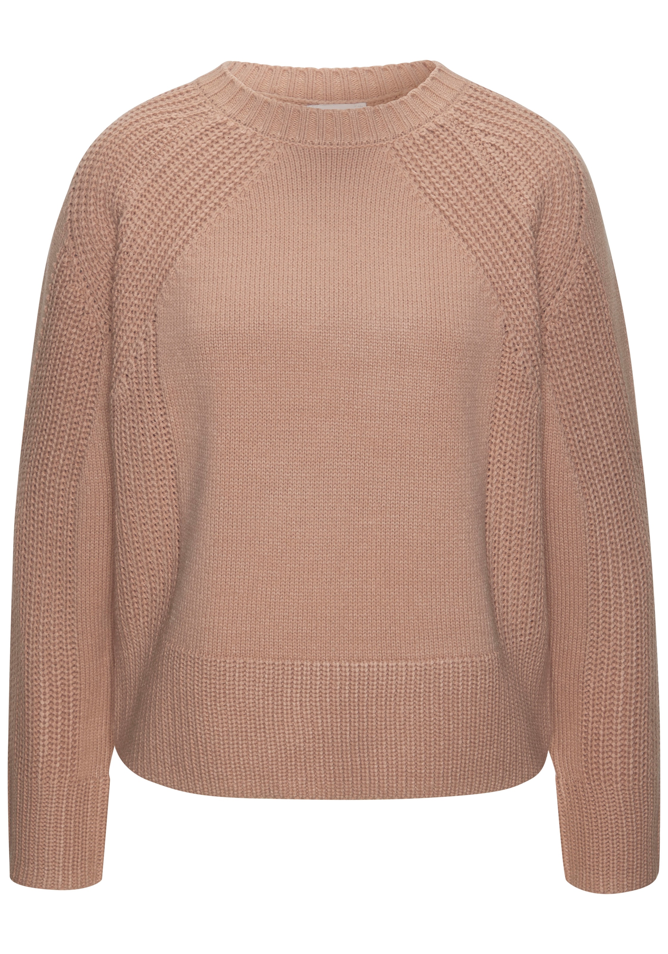 LASCANA Strickpullover , mit Grobstrick-Details, Damen Pullover mit Rundhals