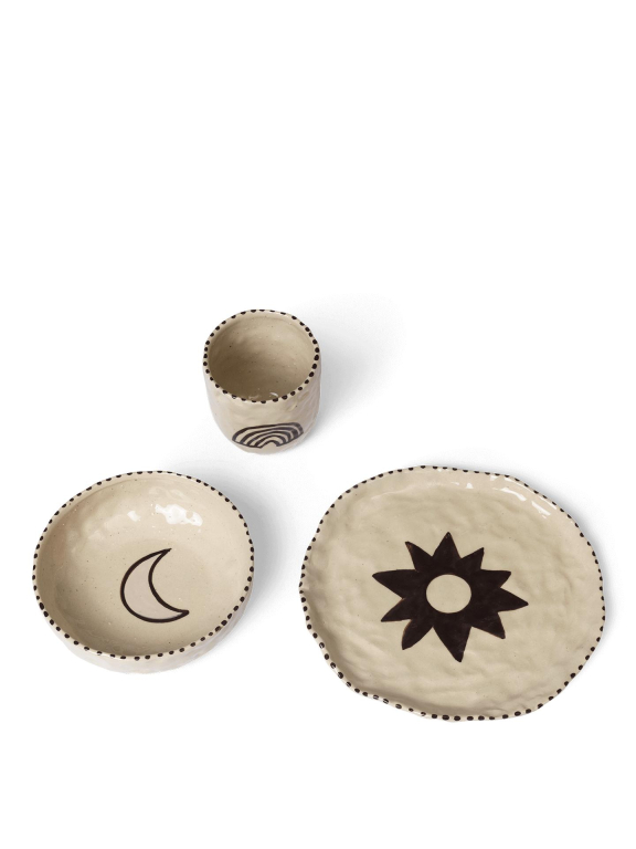 Ferm Living Naive Ceramic serviesset Deep Blue