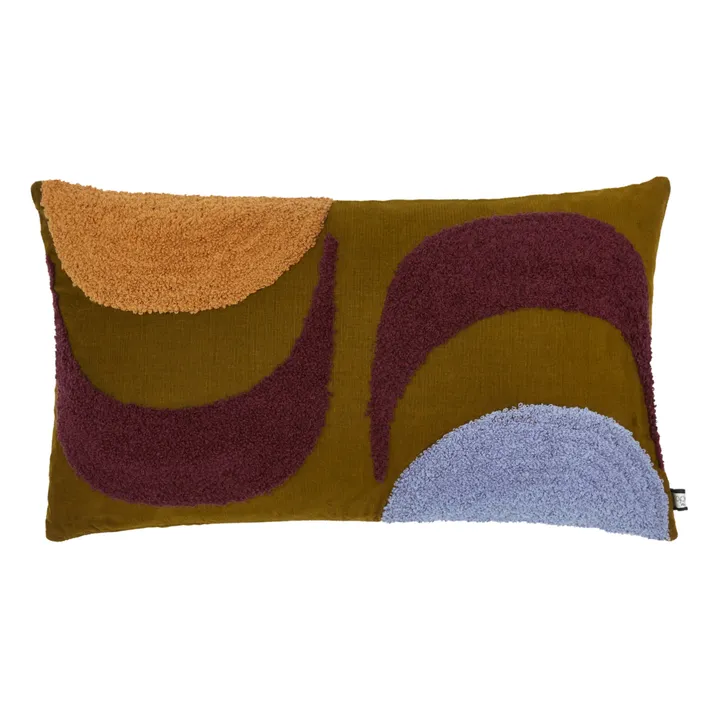 Mapoésie Coussin en velours Madone | Vert kaki