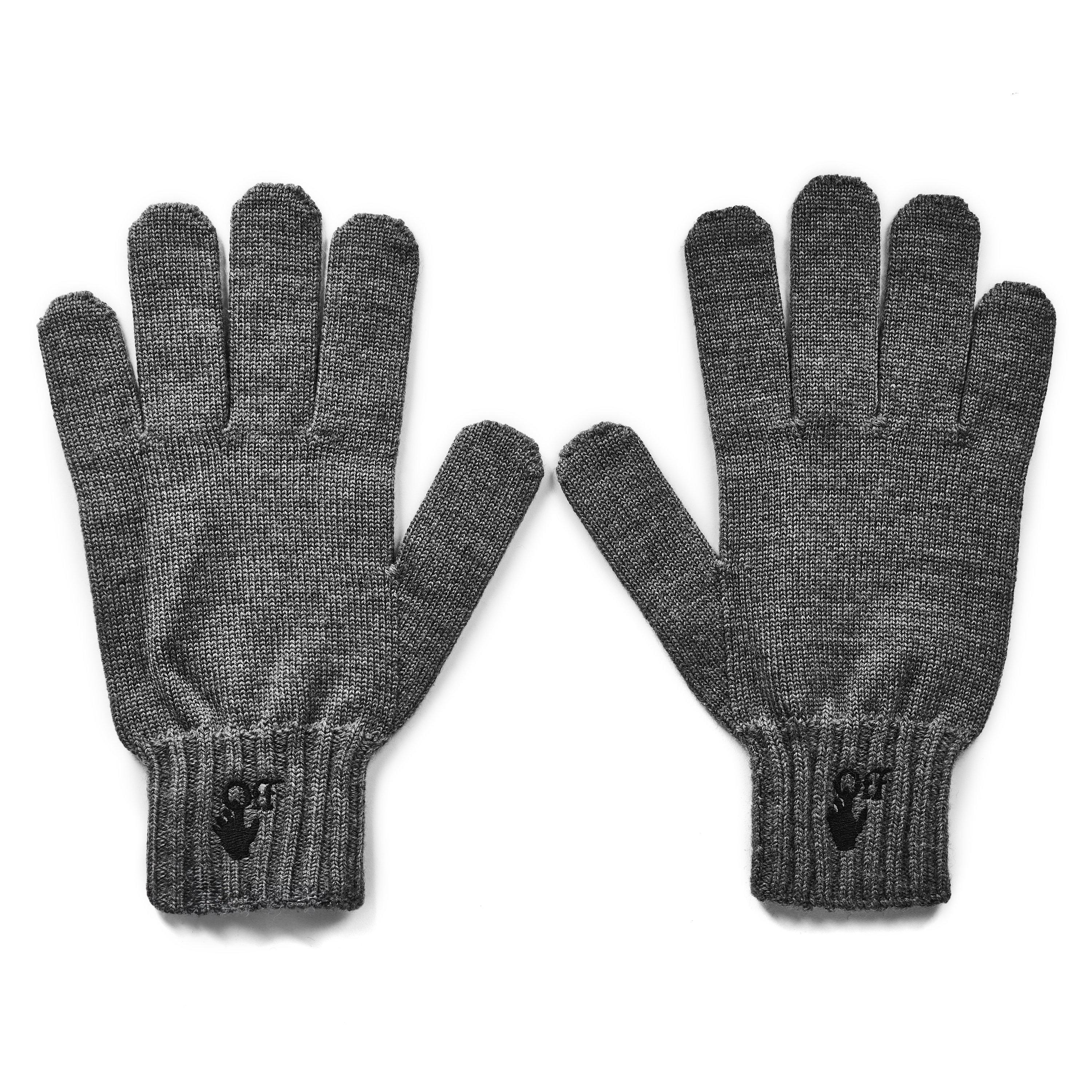 Off White Knitted Gloves