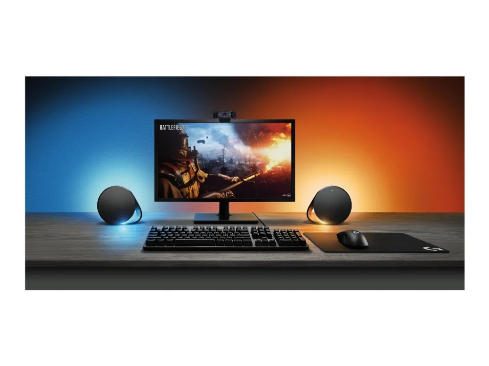 Logitech G560 - Højttalersystem - til PC - 2.1-kanal - trådløs - Bluetooth - USB - 120 Watt (Total)