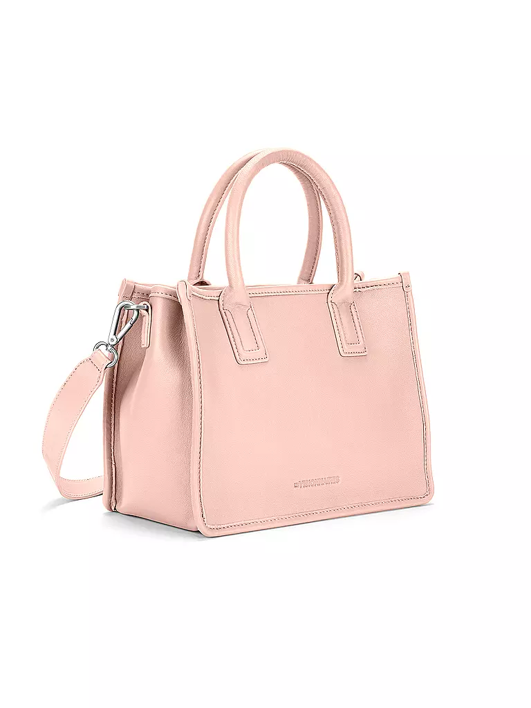LES VISIONNAIRES Ledertasche - Tote Bag LENA SILKY Medium rosa