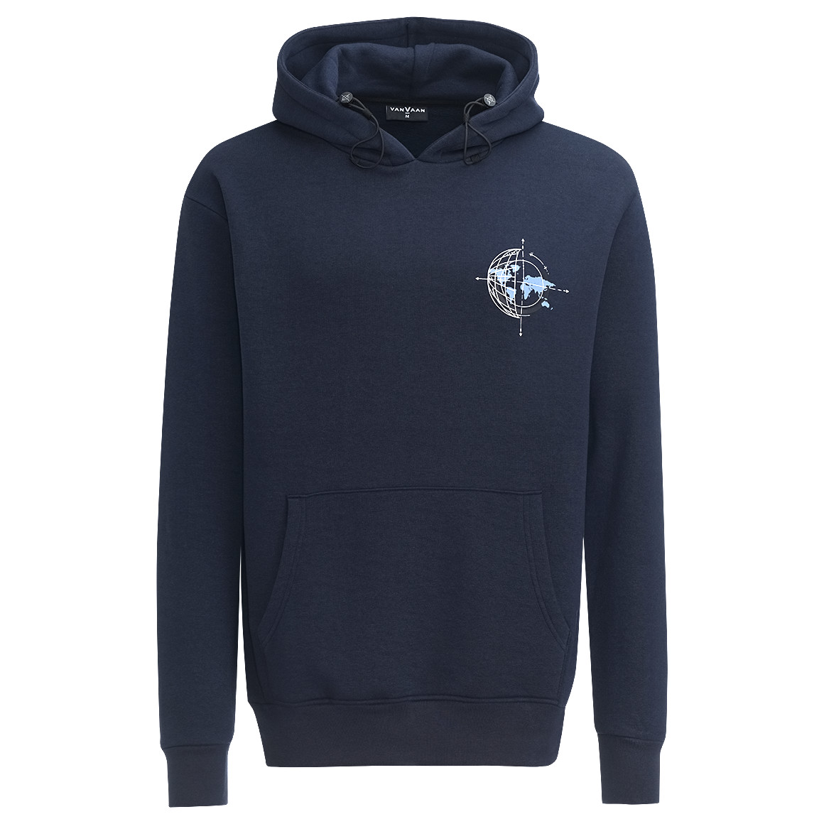 VanVaan Herren Hoodie mit kleinem Print dunkelblau