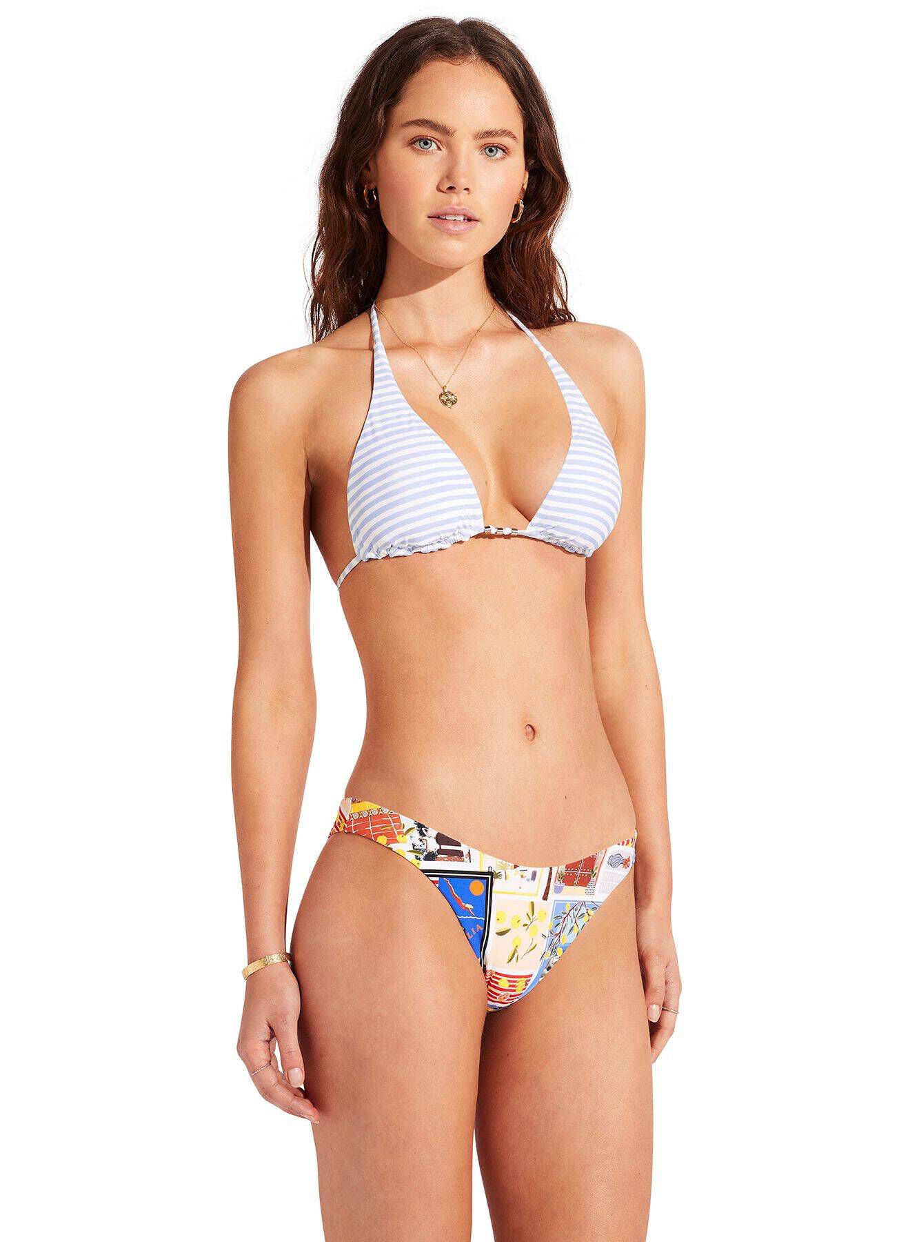 Seafolly| Damen Bikini REVERSIBLE HIGH CUT
