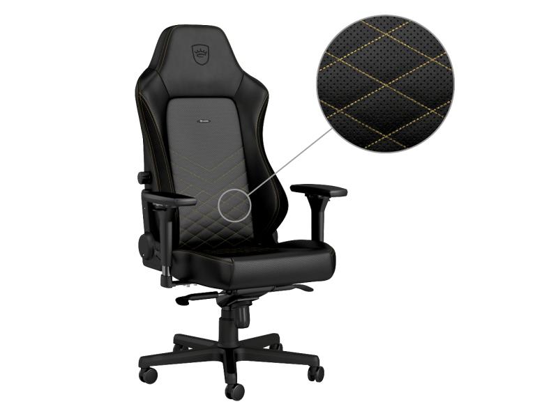 noblechairs Gaming-Stuhl HERO Schwarz/Gold Ergonomischer Gaming-Stuhl