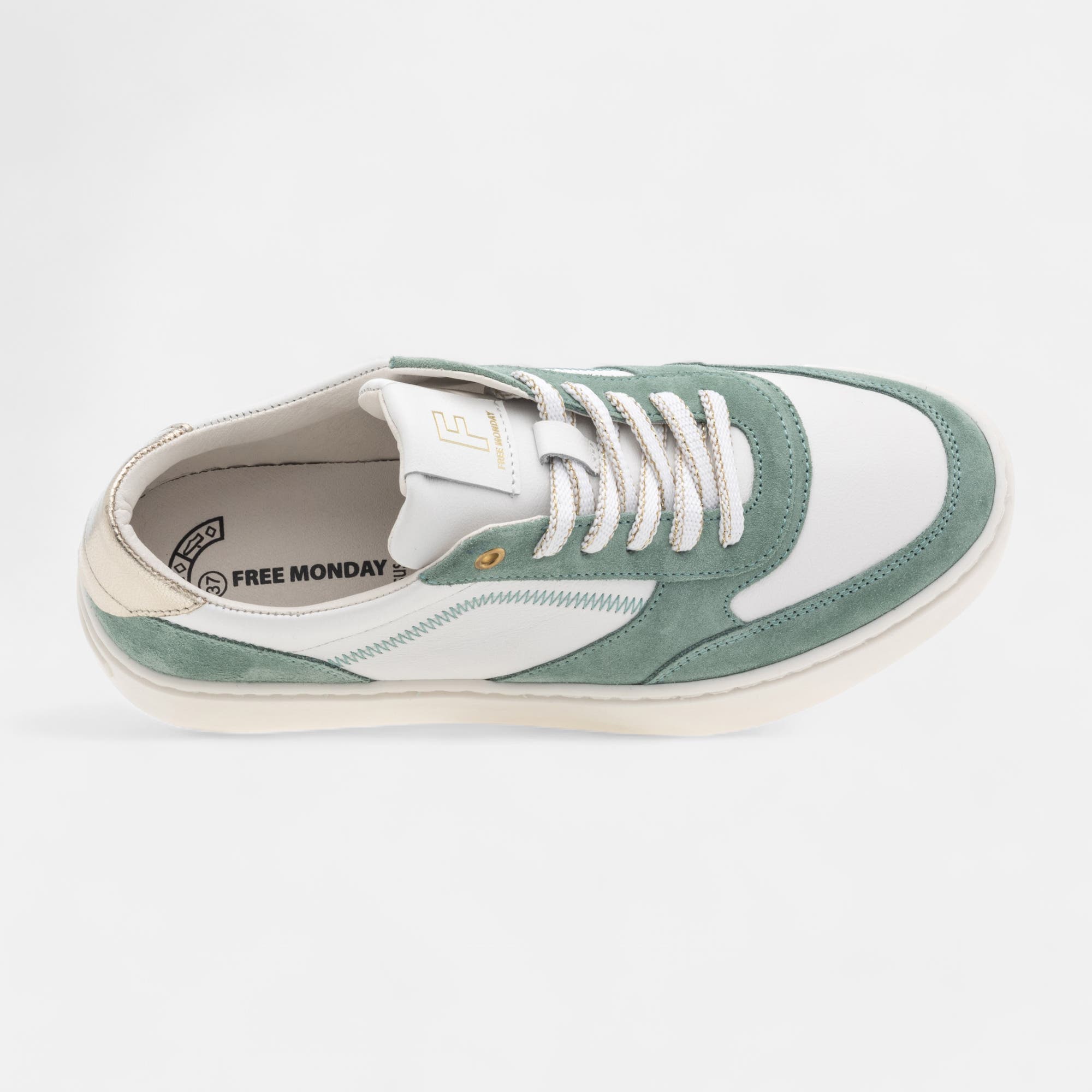 Baskets basses Femme en cuir vert