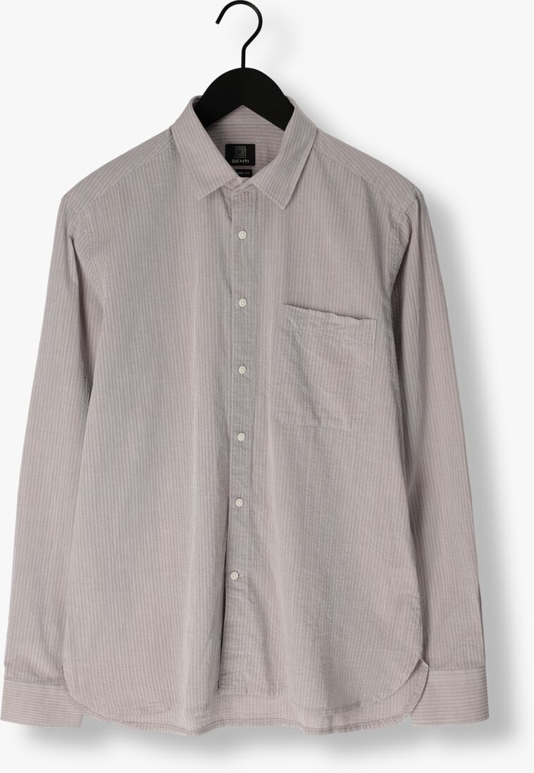 GENTI beige genti casual overhemd s9274-1580