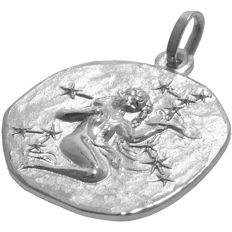 trendor Kinder Sternzeichen Jungfrau Weißgold 333 Anhänger + Kette silver