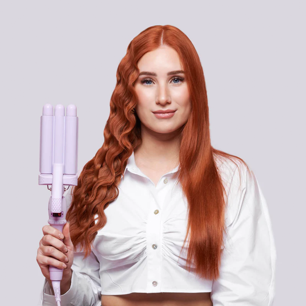 Cutie Hair Waver 22mm Dreifaches Keramik Welleneisen Lockenstab - Lila