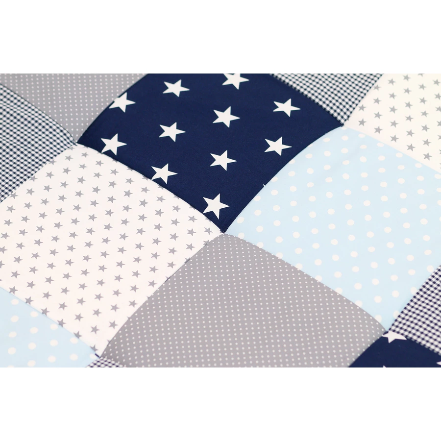 Ullenboom Krabbeldecke & Laufgittereinlage 120X120 cm Blau Hellblau Grau
