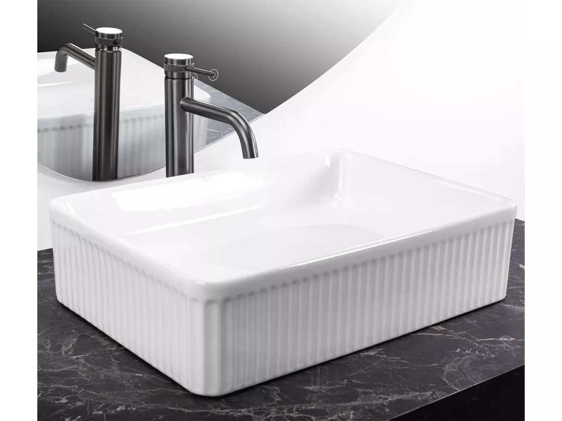 Vasque À Poser Rea Fiorella White