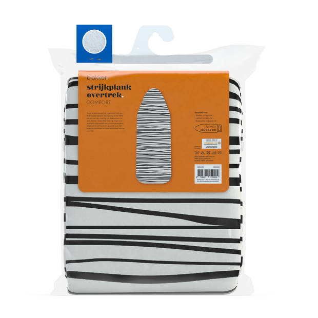 Blokker Strijkplankhoes Comfort - L - 124x42 cm - Stripe