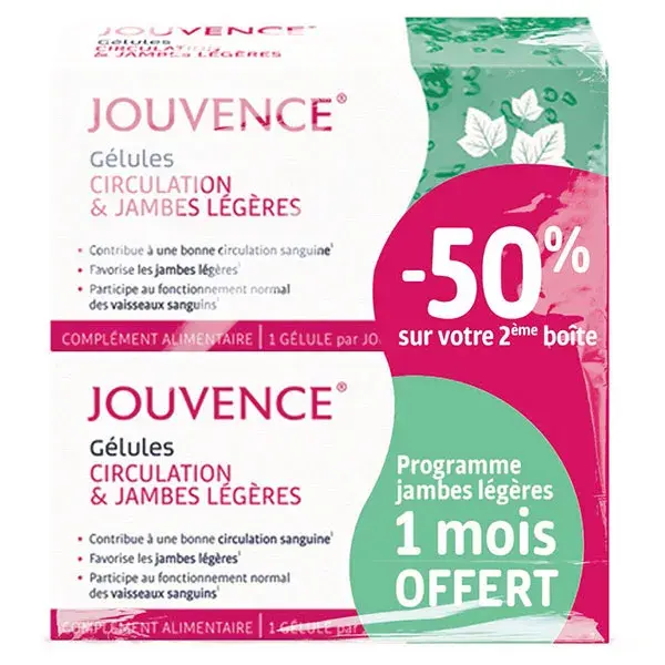 Kit com 2 Cápsulas para Circulação da Juventude do Abade Soury, Caixa com 60 Cápsulas