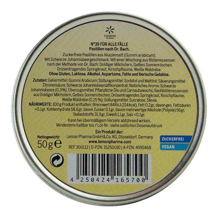 Bachblüten No.39 für alle Fälle blackcurr.Pastil., 50 g