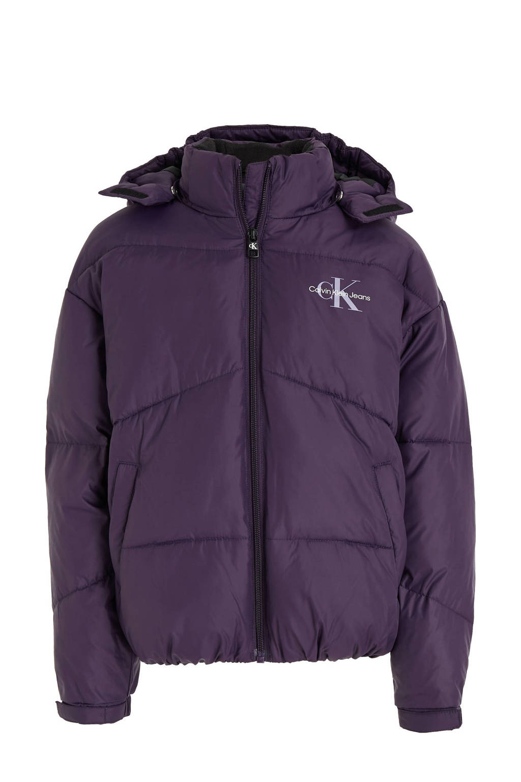 Calvin Klein gewatteerde winterjas van polyester paars