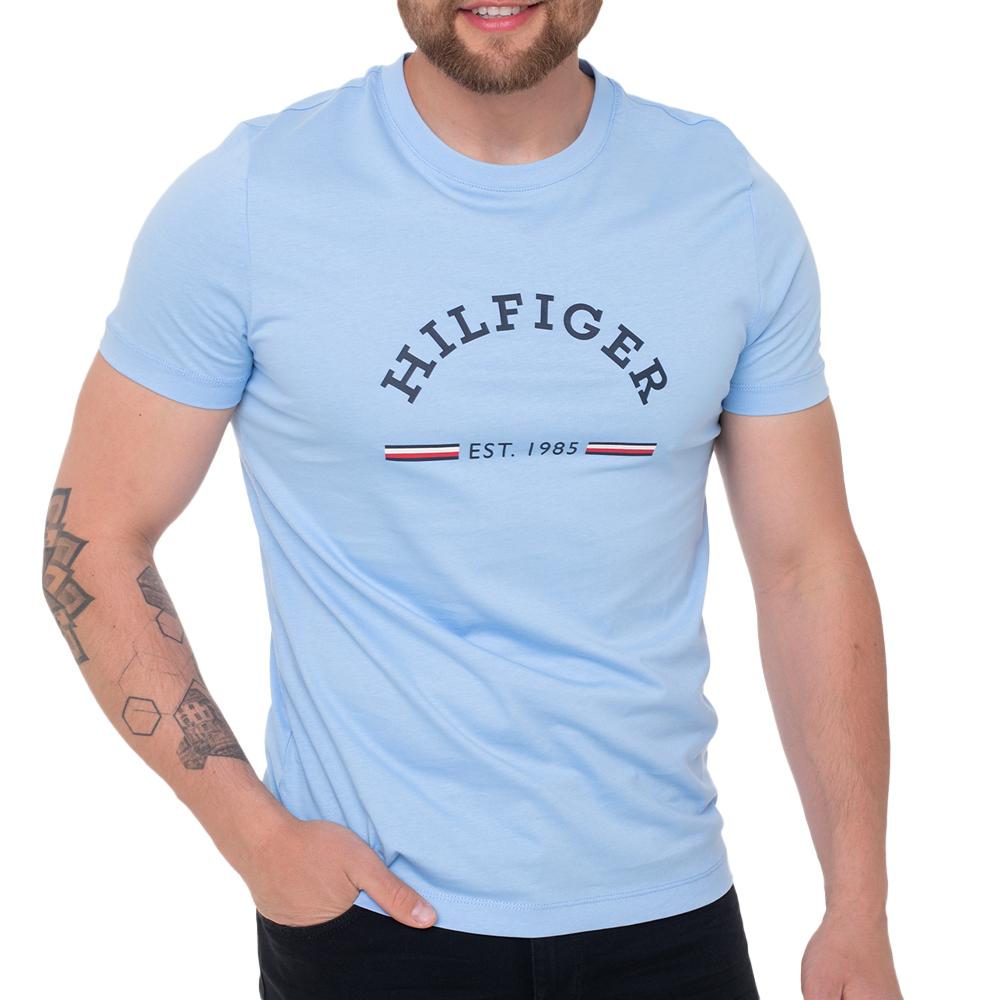 Tommy Hilfiger T-shirt Bleu Ciel Homme Tommy Hilfiger Chest