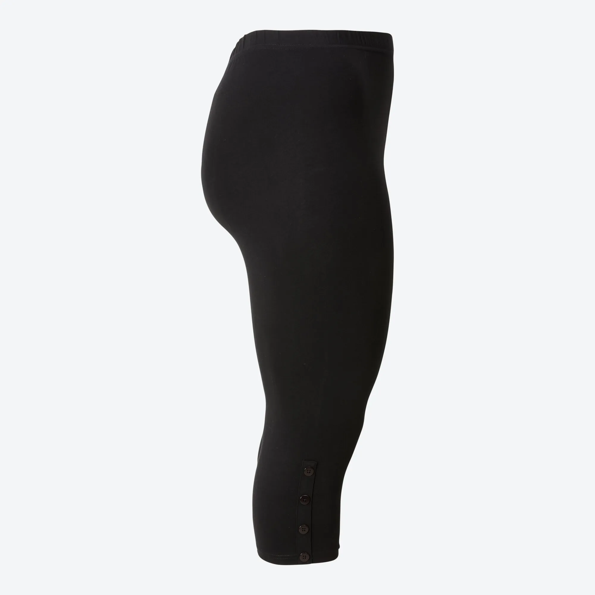 Damen-Caprileggings mit Knöpfen, große Größen