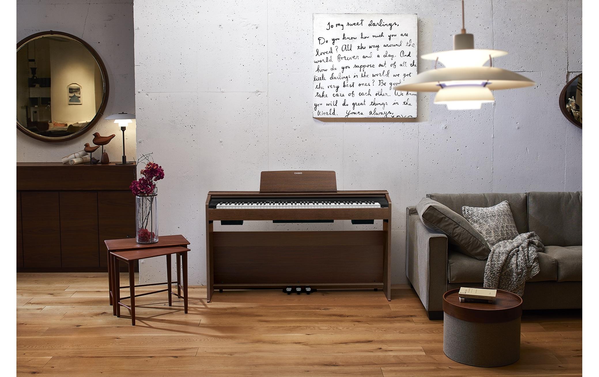 E-Piano Privia PX-870BN Braun<br>E-Piano mit gewichtetem Tri-Sensor-Scaled-Hammer-Action-Keyboard II mit 88 Tasten