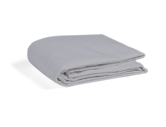 TERRE DE NUIT - Drap plat gris souris 100% coton 240x310
