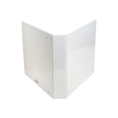 Exacompta Kreacover - Classeur à anneaux personnalisable - Dos 60 mm - A4 Maxi - pour 225 feuilles - blanc - 3 pochettes extérieures