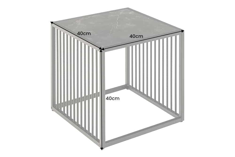 Design Beistelltisch ARCHITECTURE 40cm graphit Metall