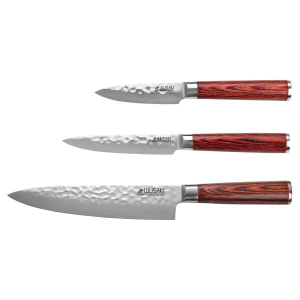 Coffret couteaux Chef + Universel + Office Wusaki Pakka X50 Wusaki