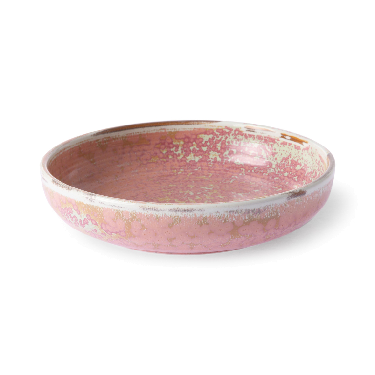 HKliving Chef Ceramic diep bord M Ø19.3 rustic pink