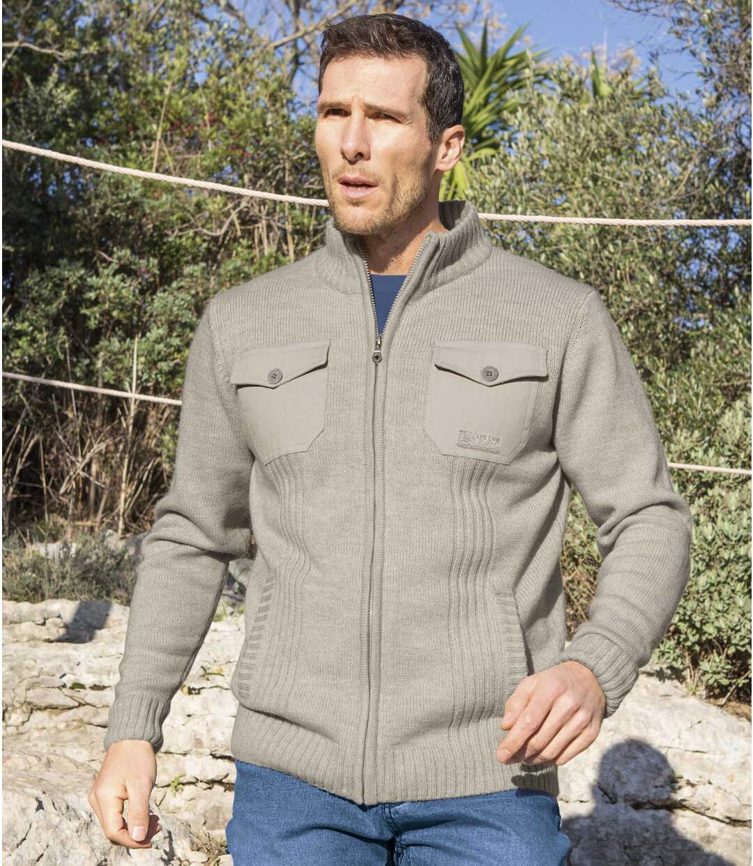 Gilet Tricot Zippé Atlas®