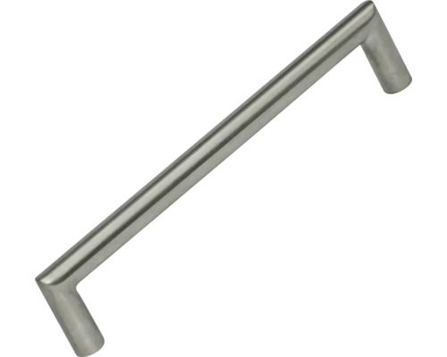 Meubelgreep, verstekgreep, geborsteld roestvrij staal, gatafstand 160 mm, afmetingen (L x B x H): 171/12/36 mm