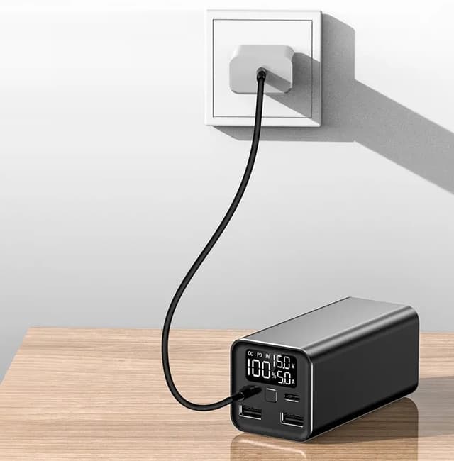 Powerbank 20000mAh 65W QC3.0 Hurtigopladning til telefon og bærbar computer