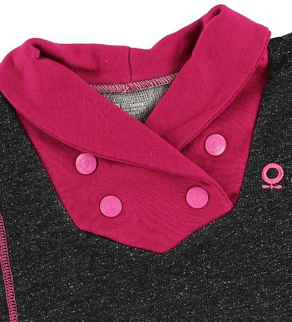 Katvig Sweatshirt - Schwarzmeliert meliert m. Pink