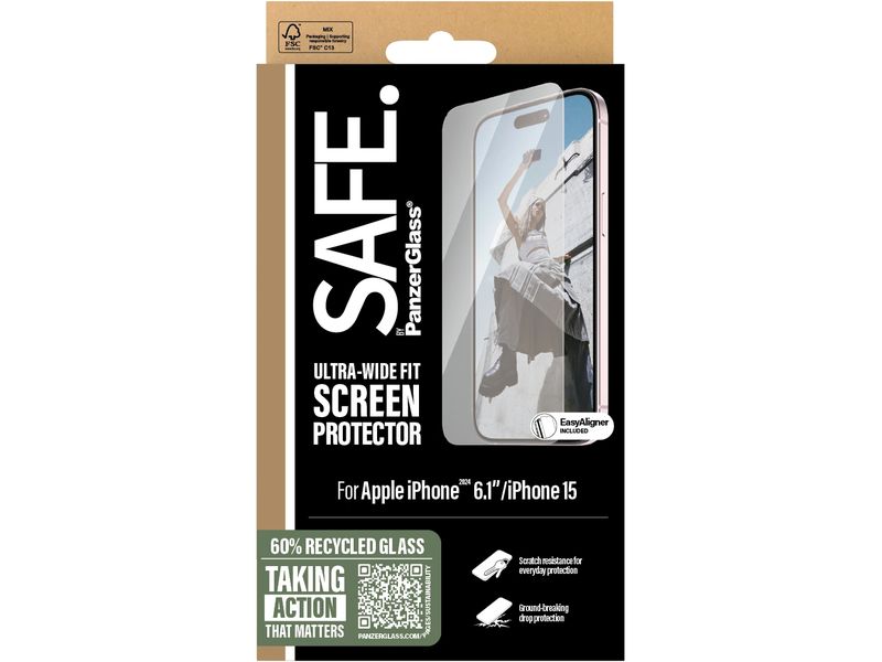 SAFE. Displayschutz Ultra Wide Fit iPhone 15/iPhone 16 Display-Schutzfolie für das Apple iPhone 15/iPhone 16